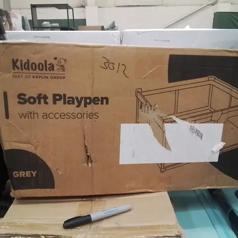 KIDOOLA SOFT PLAYPEN - GREY