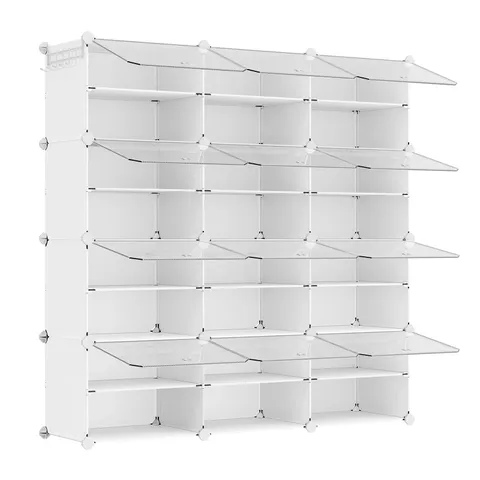 BOXED SHOE RACK, 12-TIER SHOE CABINET