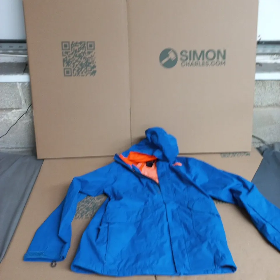 THE NORTH FACE KIDS' JACKET – BLUE WITH ORANGE MESH LINING, UK 14-16 (14/16)