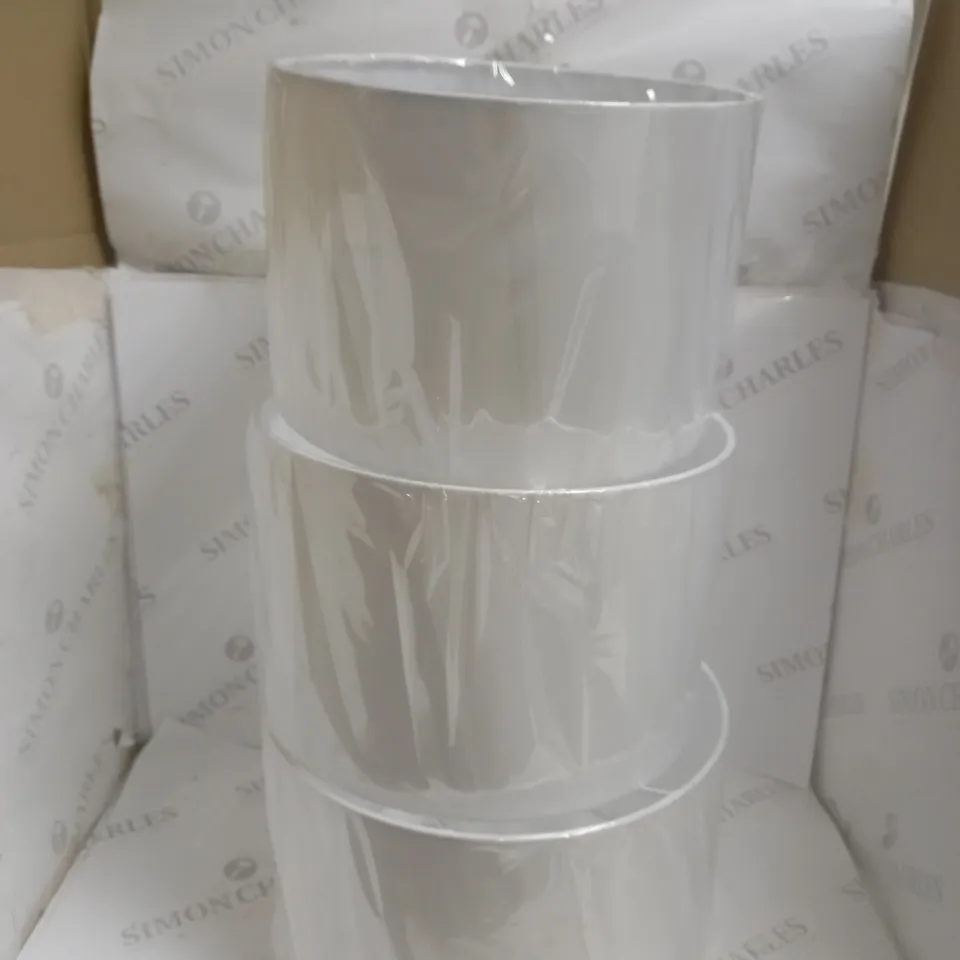 JOHM LEWIS ANGUS BRUSHED STEEL FLOOR LAMP WITH SHADES - COLLECTION ONLY 