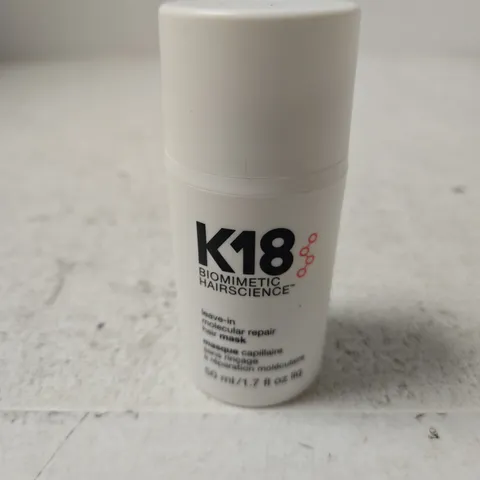 K18 BIOMIMETIC HAIRSCIENCE LEAVE-IN MOLECULAR REPAIR HAIR MASK, 50 ML