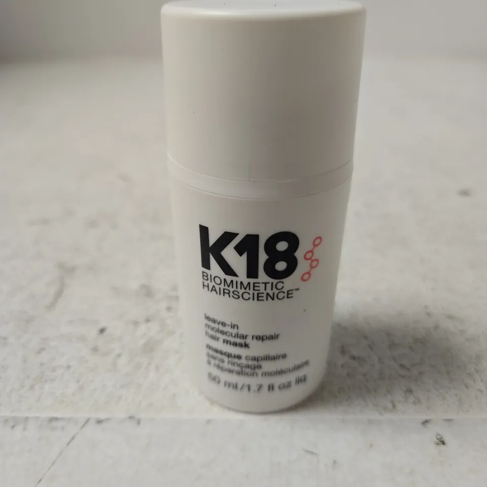 K18 BIOMIMETIC HAIRSCIENCE LEAVE-IN MOLECULAR REPAIR HAIR MASK, 50 ML