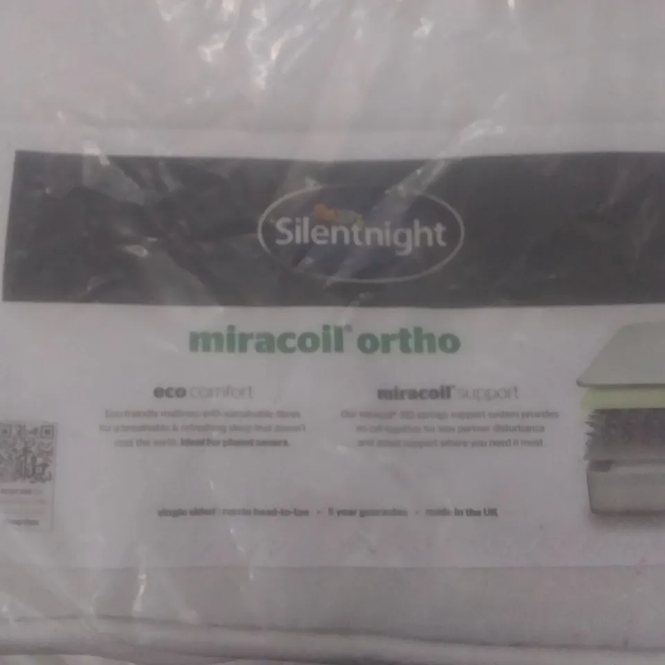 QUALITY BAGGED 4'6" DOUBLE SILENTNIGHT MIRACOIL ORTHO MATTRESS