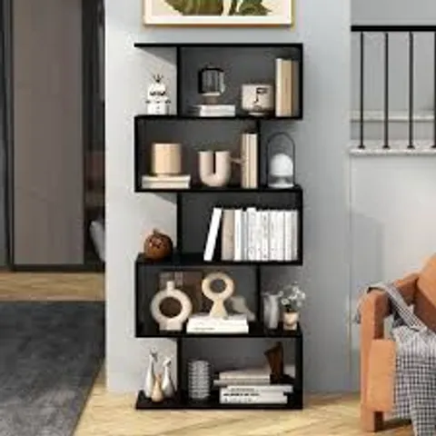 BOXED WOODEN BOOKCASE - BROWN