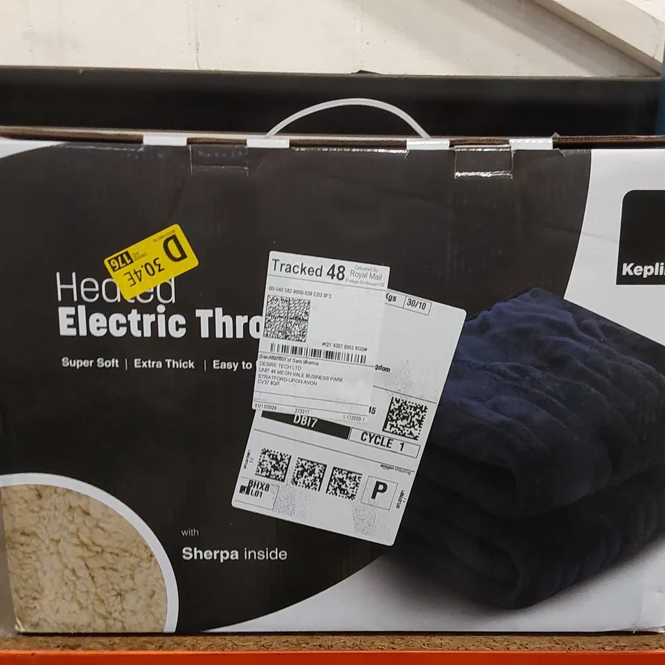 BOXED KEPLIN ELECTRIC HEATED THROW BLANKET 