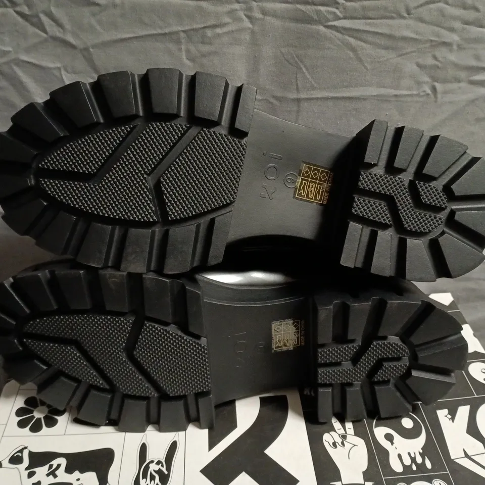 BOXED PAIR OF KOI GENSAI MENS CYBER PUNK LOAFERS IN BLACK - UK 9