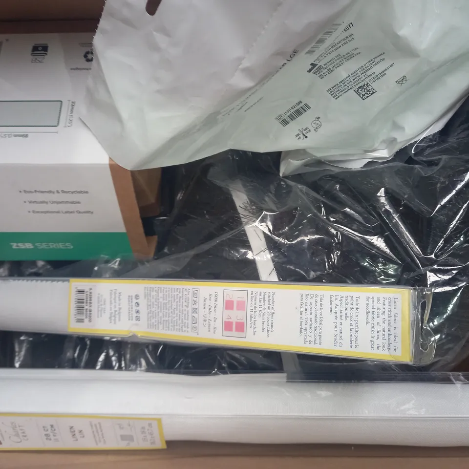 BOX OF APPROXIMATELY 10 ASSORTED HOUSEHOLD ITEMS TO INCLUDE NIPPON ANT BAIT STATION, T-DOG PAD OF 50 TIME SHEETS, CREATIVE PAPERS A4 HOLOGRAPHIC CARD, ETC