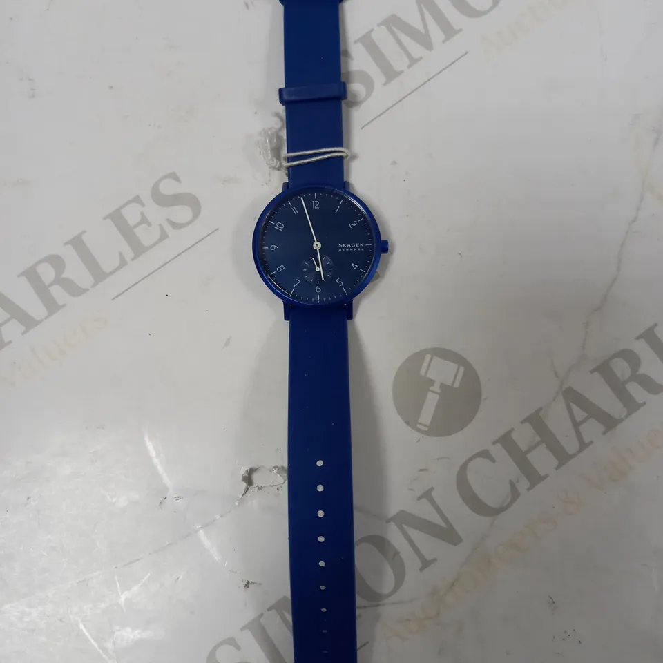 SKAGEN DENMARK WATCH WITH SILICONE STRAP - BLUE 