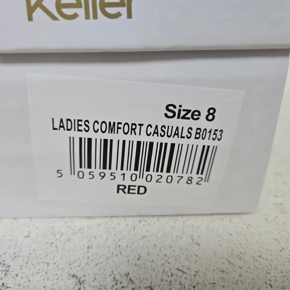 DR KELLER LADIES COMFORT CASUALS – RED UK 8 (B0153)