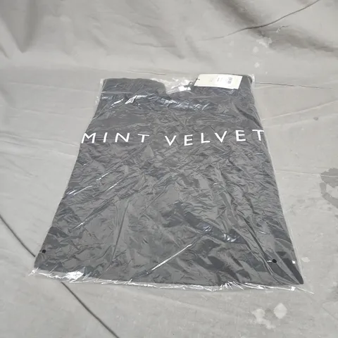 MINT VELVET STRUCTURED PONTE MIDI DRESS IN BLACK SIZE XL