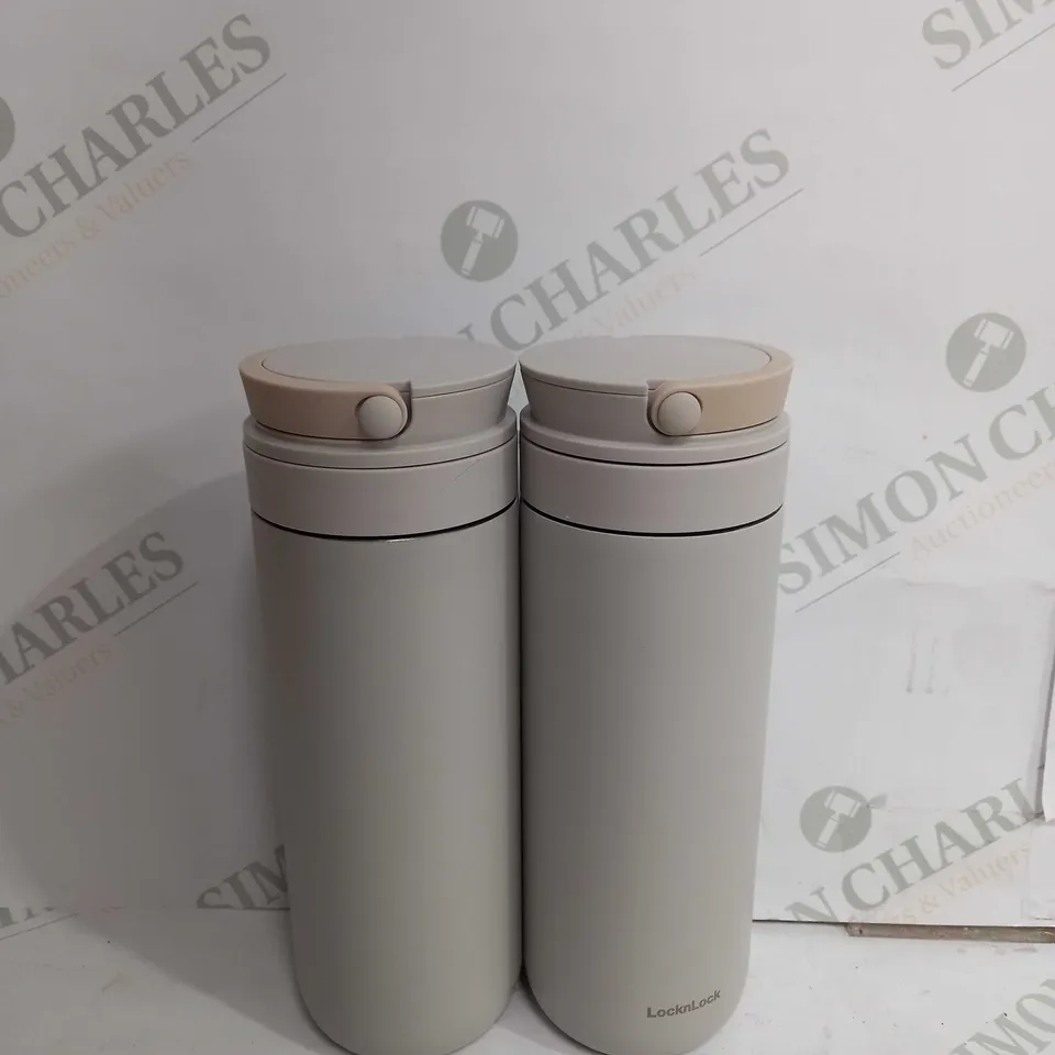 LOCK & LOCK SET OF 2 METRO TWO WAY INSULATED WATER BOTTLES