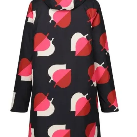 REGATTA WOMENS ORLA KIELY LONGLINE WATERPROOF HOODED JACKET SHADOW ELM PINK SIZE 12