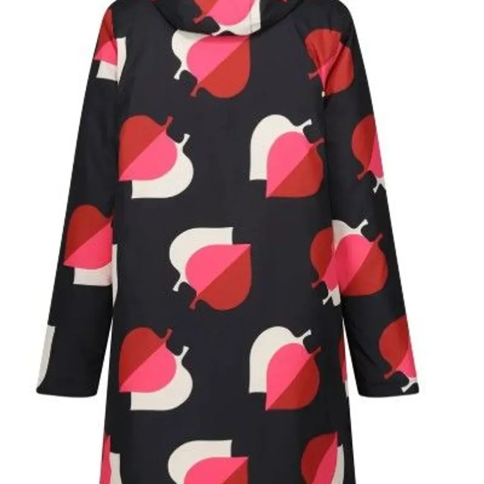 REGATTA WOMENS ORLA KIELY LONGLINE WATERPROOF HOODED JACKET SHADOW ELM PINK SIZE 12