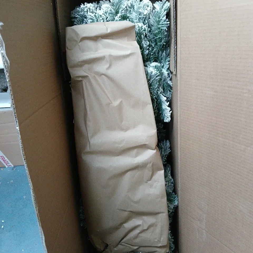 BOXED 7FT FLOCKED EMPEROR TREE - COLLECTION ONLY