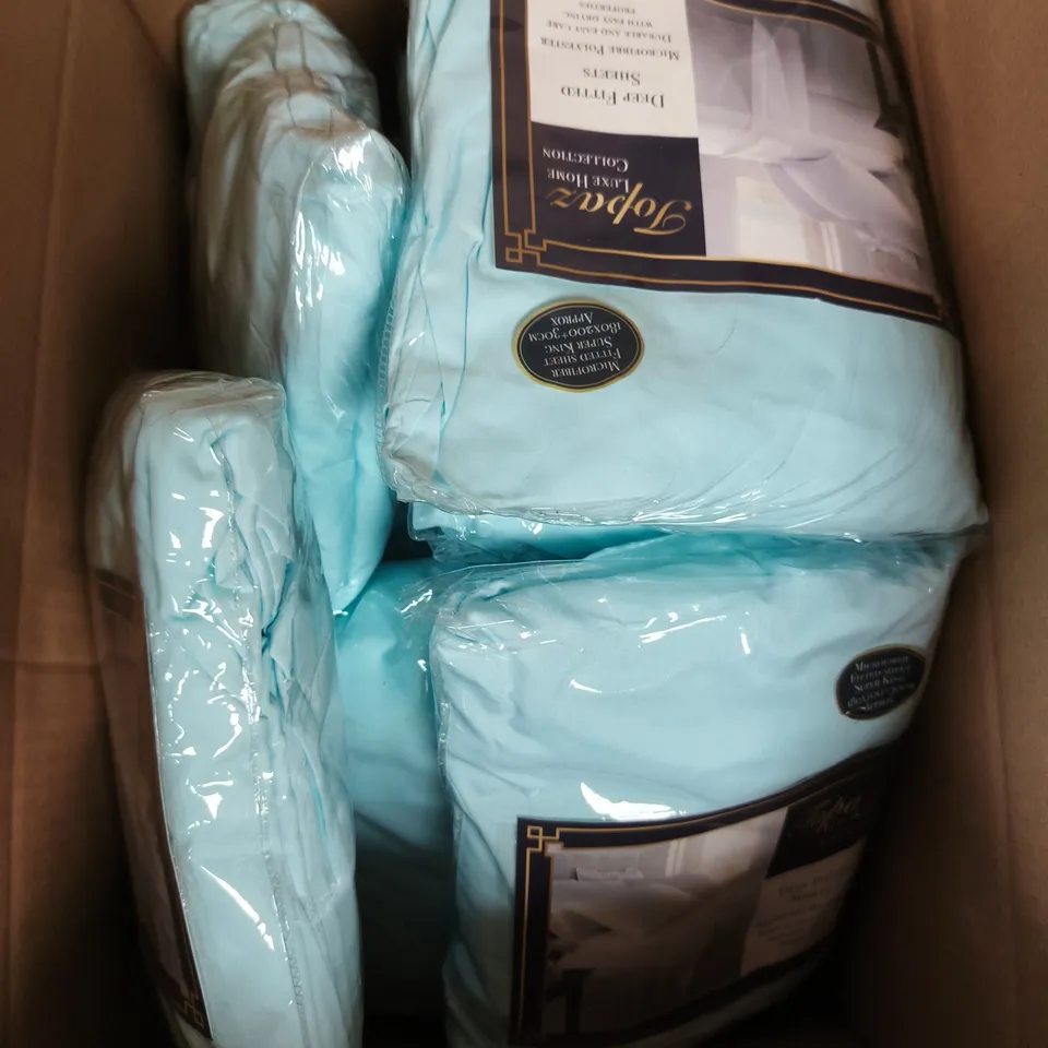 APPROXIMATELY 15 TOPAZ LUXE HOME COLLECTION DEEP FITTED SHEETS