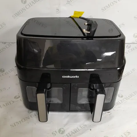 BOXED COOKWORKS 2600W DUAL BASKET DIGITAL AIR FRYER 