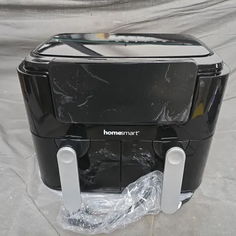 BOXED HOMESMART DUAL BASKET AIR FRYER IN BLACK