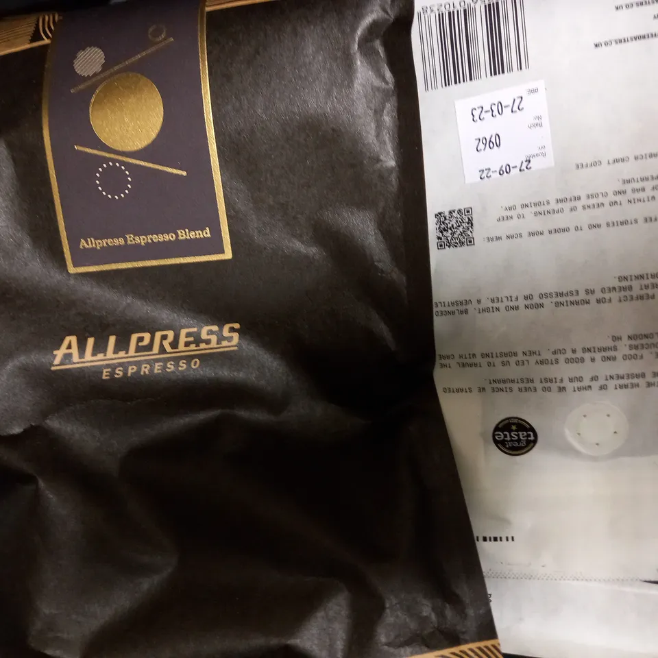 LOT OF 9 PACKS OF COFFEE BEANS (3KG TOTAL)