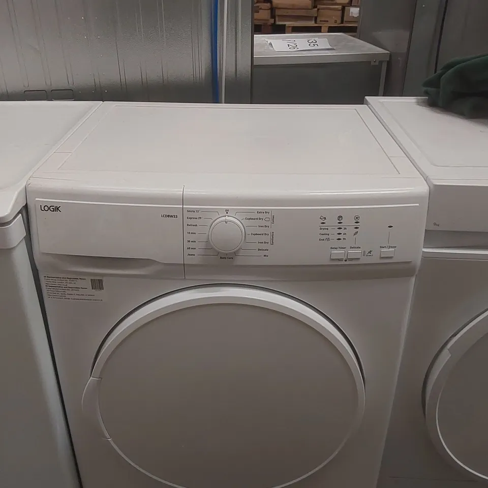 LOGIK LCD8W23 8 KG CONDENSER TUMBLE DRYER - WHITE