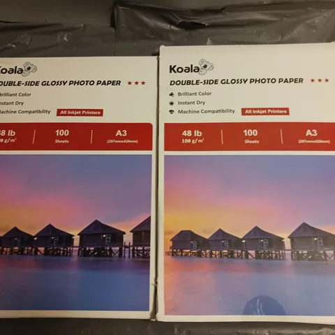 LOT OF 2 PACKS OF KOALA DOUBLE SIDED GLOSSY PHOTO PAPER 