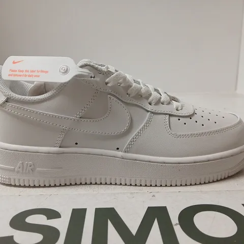 NIKE AIR FORCE 1 '07 WHITE/WHITE SNEAKERS – UK 7