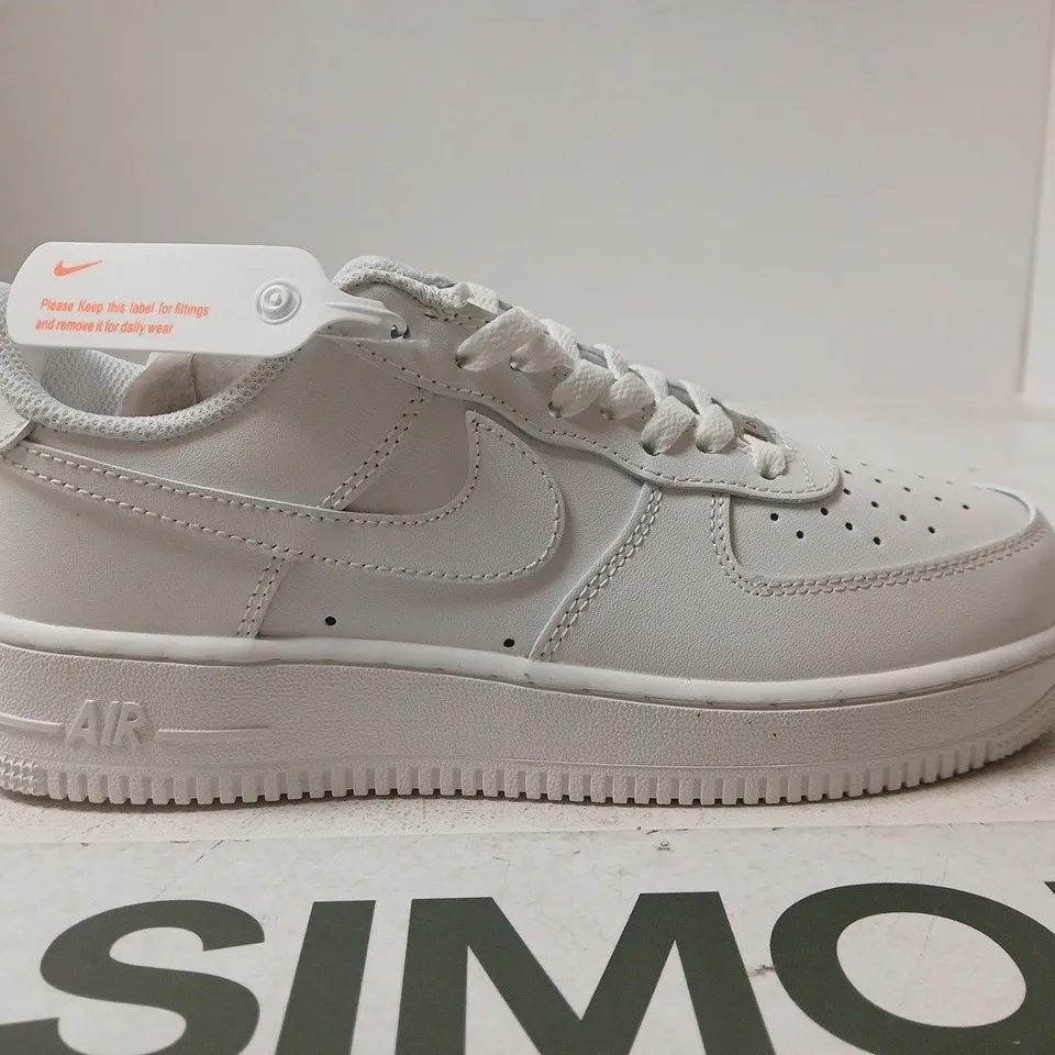 NIKE AIR FORCE 1 '07 WHITE/WHITE SNEAKERS – UK 7