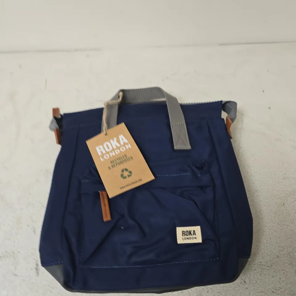 ROKA LONDON BANTRY B RECYCLED NYLON SMALL NAVY BAG