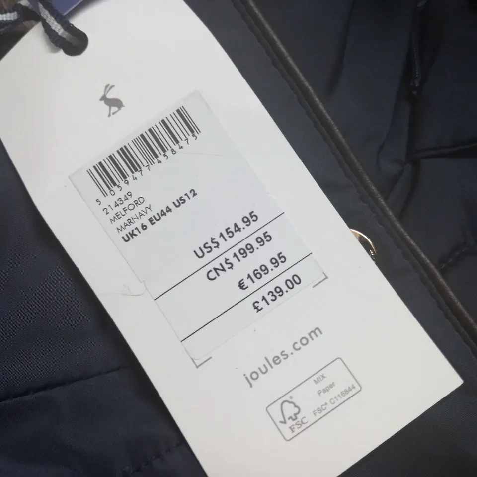 JOULES MELFORD NAVY GILET - UK 16