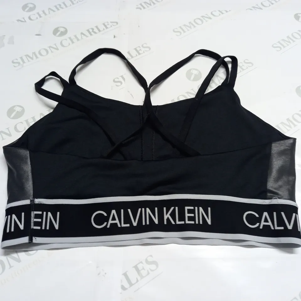 CALVIN KLEIN BLACK SPORTS BRA - SIZE UNSPECIFED