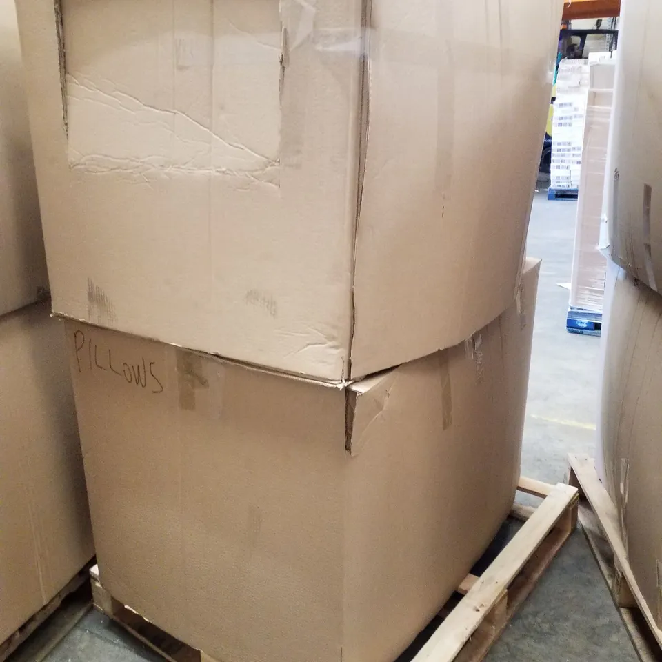 PALLET OF 2 BOXES CONTAINING ASSORTED PILLOWS & CUSHIONS