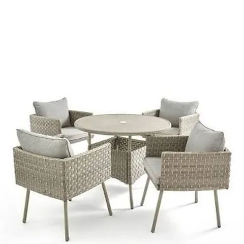 BOXED ANTIGUA 4-SEATER DINING SET (3 BOXES)