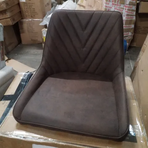 BOXED LOURDES SET OF TWO BROWN LEATHAIRE BAR STOOLS