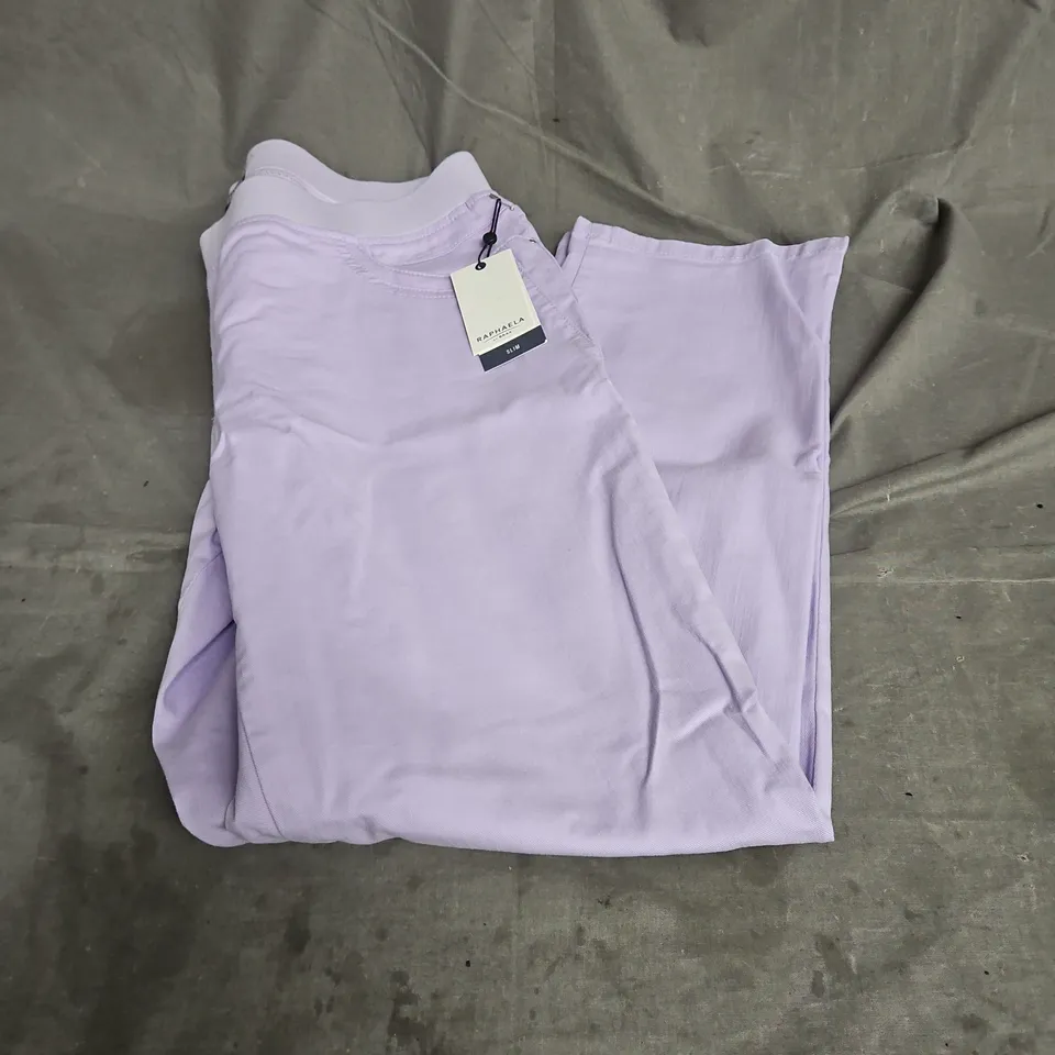 RAPHAELA PAMINA FUN SLIM TROUSERS IN SOFT VIOLET SIZE 18S