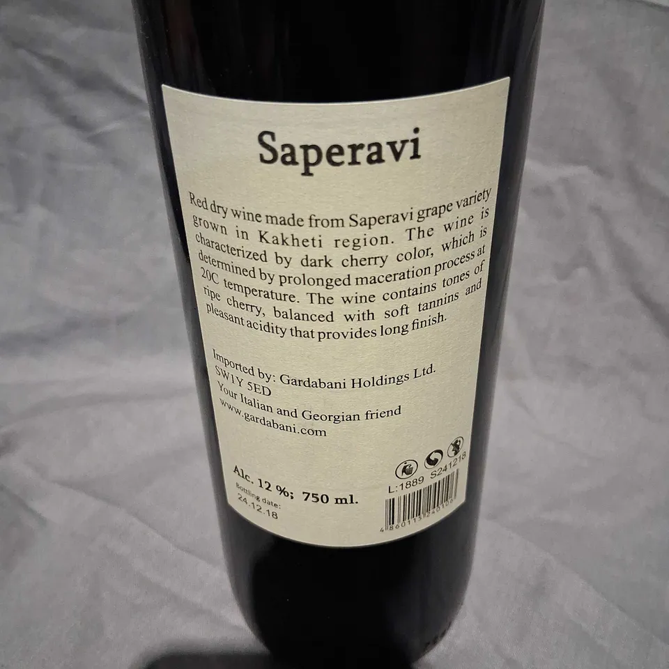 CHATEAU SVANIDZE SAPERAVI DRY RED WINE, 2015, GEORGIA