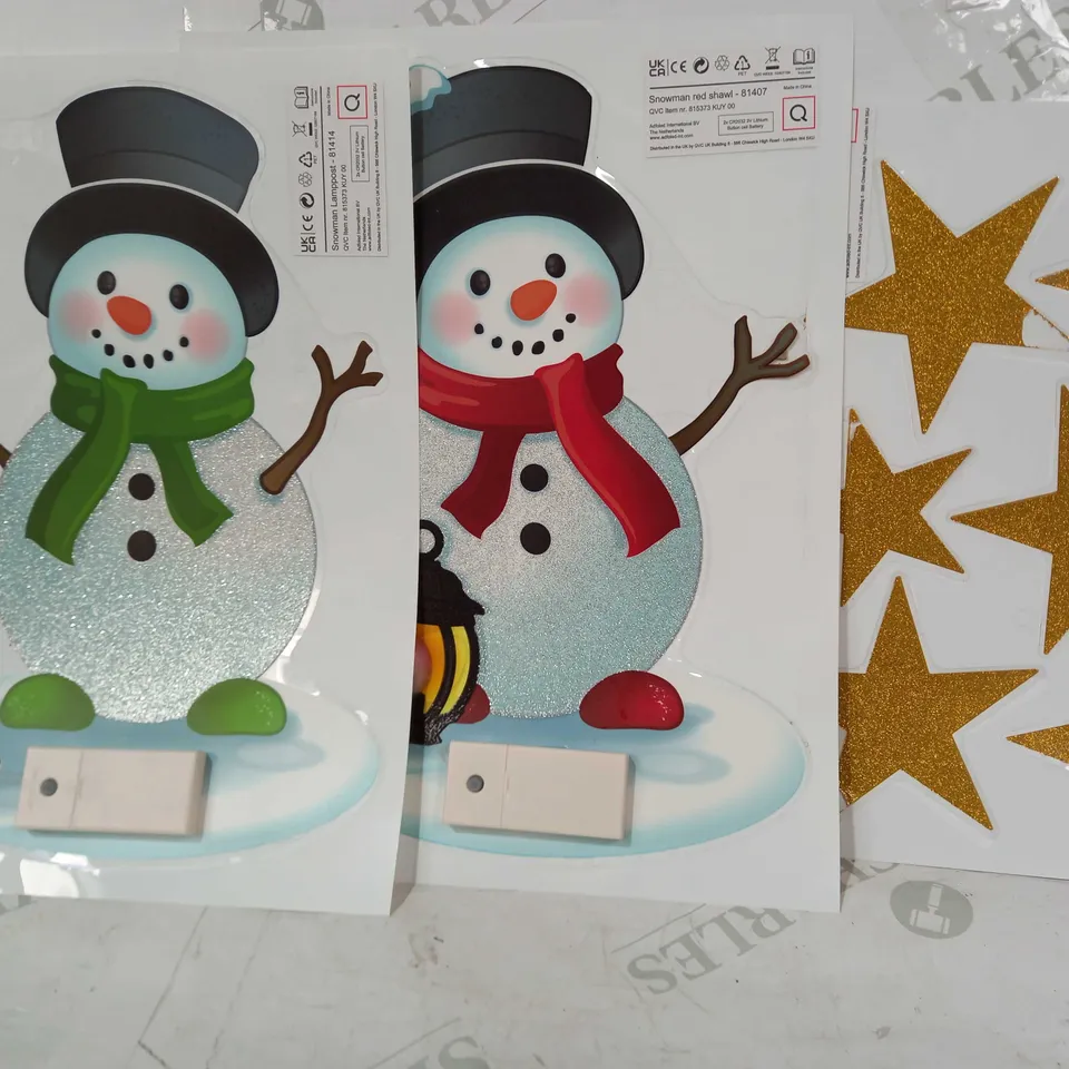 CHRISTMAS EXPRESS PRELIT GLITTER WINDOW STICKERS