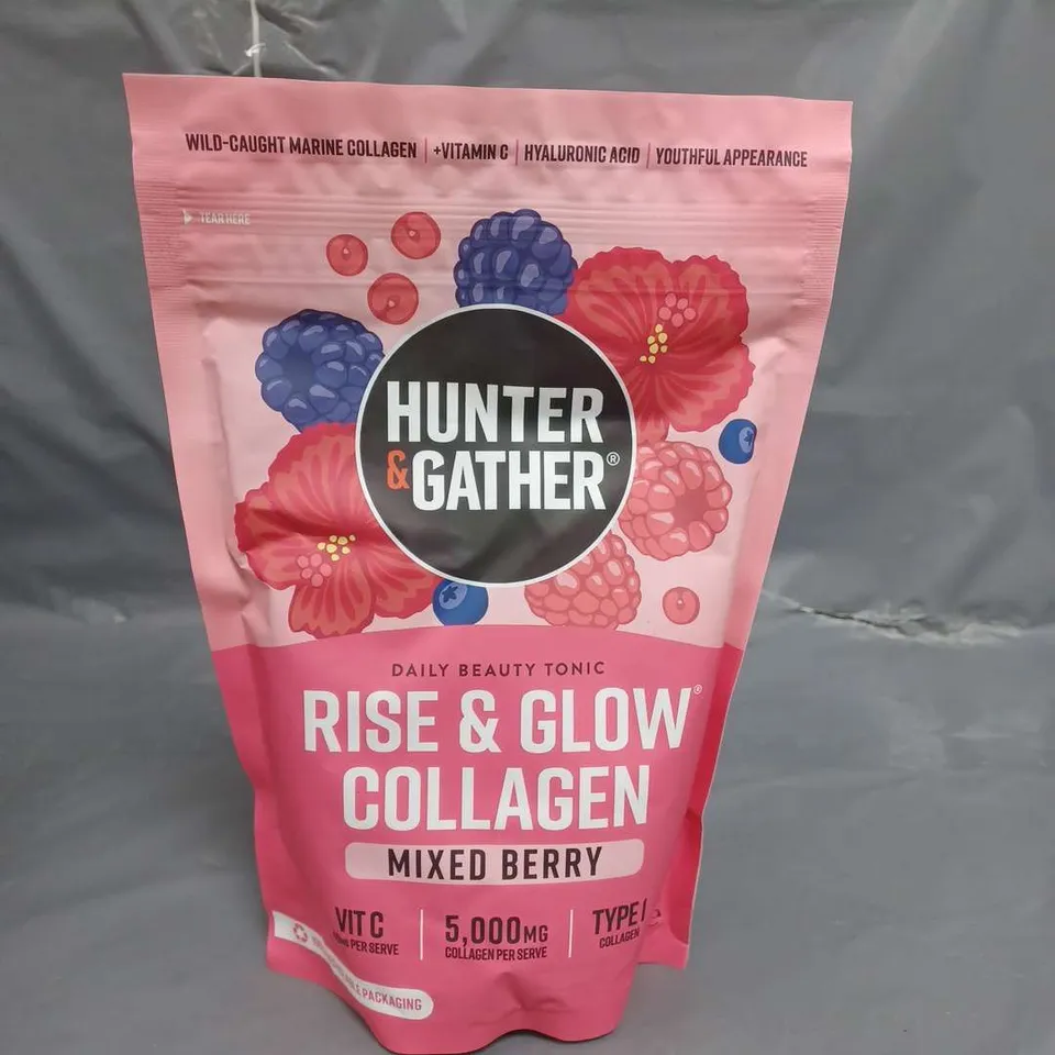 HUNTER AND GATHER RISE AND GLOW COLLAGEN POWDER MIXED BERRY FLAVOUR 300G