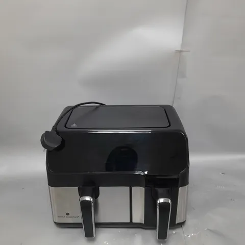BOXED COOK'S ESSENTIALS 7.7L DUAL AIR FRYER IN BLACK