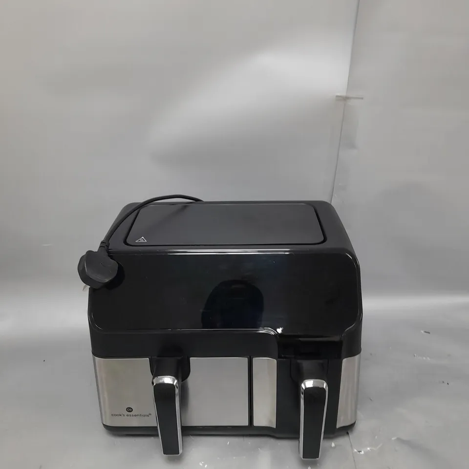 BOXED COOK'S ESSENTIALS 7.7L DUAL AIR FRYER IN BLACK