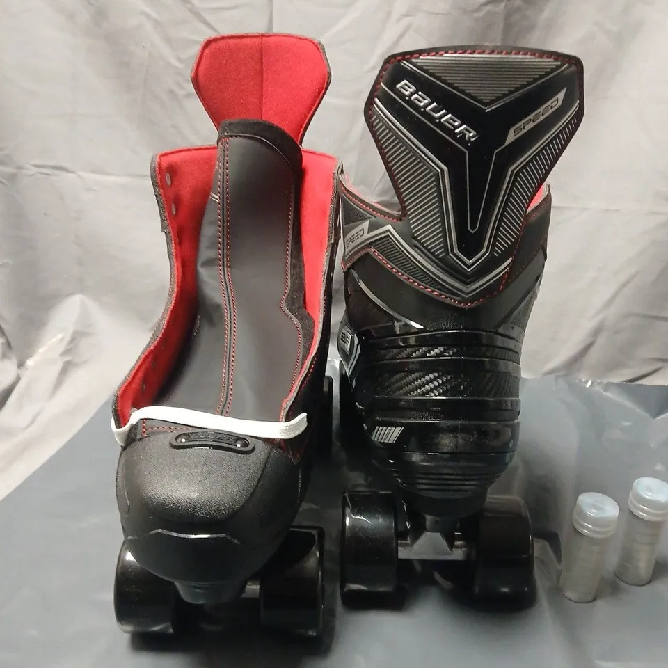BAUER SPEED SKATE SR INLINE SKATES – BLACK/RED, UK 12.5