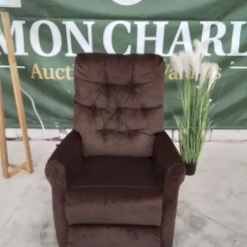 BOXED JOYNSON HOLLAND LIFT & RISE CHAIR - VISCOSITY CHOCOATE FABRIC