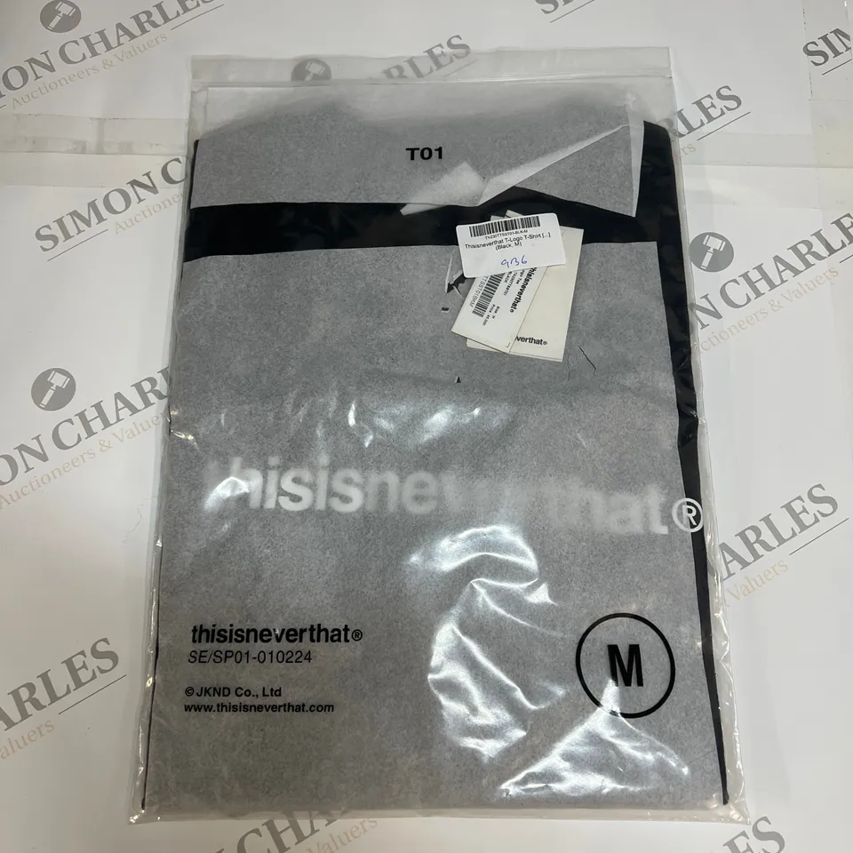 THISISNEVERTHAT LOGO T SHIRT IN BLACK SIZE M