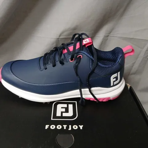 FOOTJOY TOUR RIVAL WOMEN'S GOLF SHOES – NAVY/WHITE/PINK, US 9 WIDE, BOXED