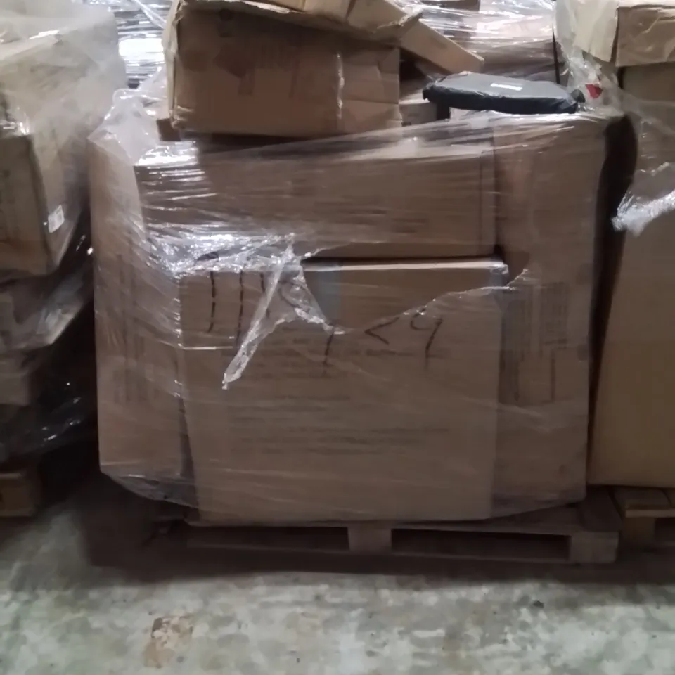 PALLET OF ASSORTED HOUSEHOLD GOODS AND PRODUCTS TO INCLUDE;FLOATING SHELF,CHILDREN'S TABLE,CLOTHES DRAWING 