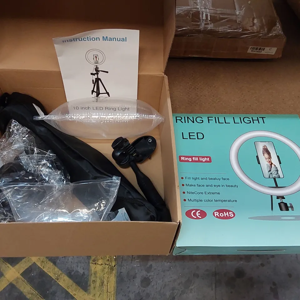 BRAND NEW BOXED LED RING LIGHT WITH ADJUSTABLE TRIPOD (1 BOX)