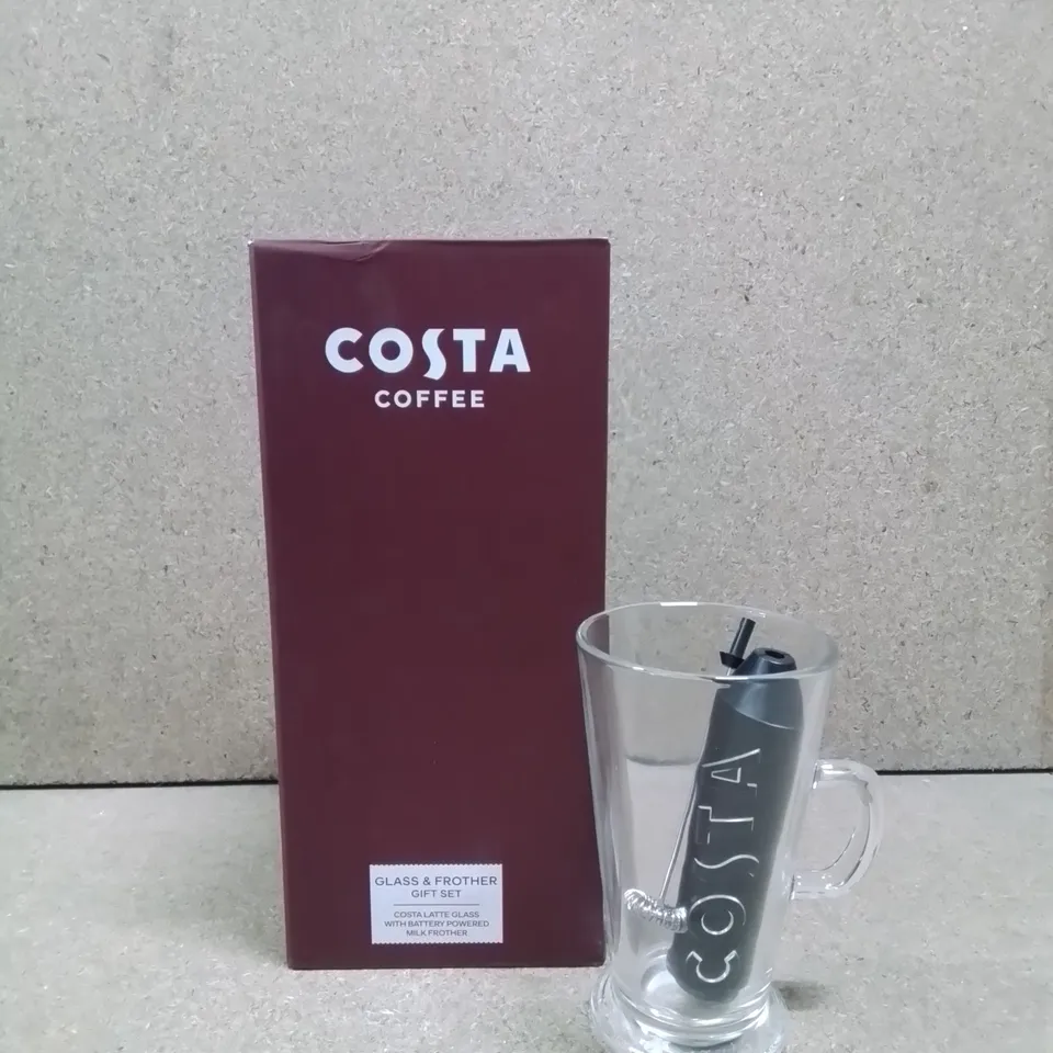 BOXED COSTA GLASS&FROTHER GIFT SET