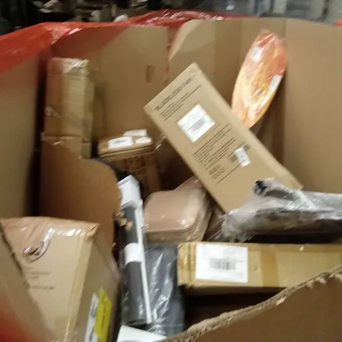 PALLET OF ASSORTED HOUSEHOLD GOODS AND PRODUCTS TO INCLUDE;PADDLE,BLADELESS FAN, FOLDING CHAIR