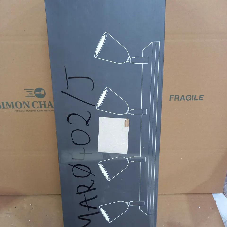 JOHN LEWIS MARBLE FINISH 4 LIGHT LED SPOTLIGHT BAR - RESIN 