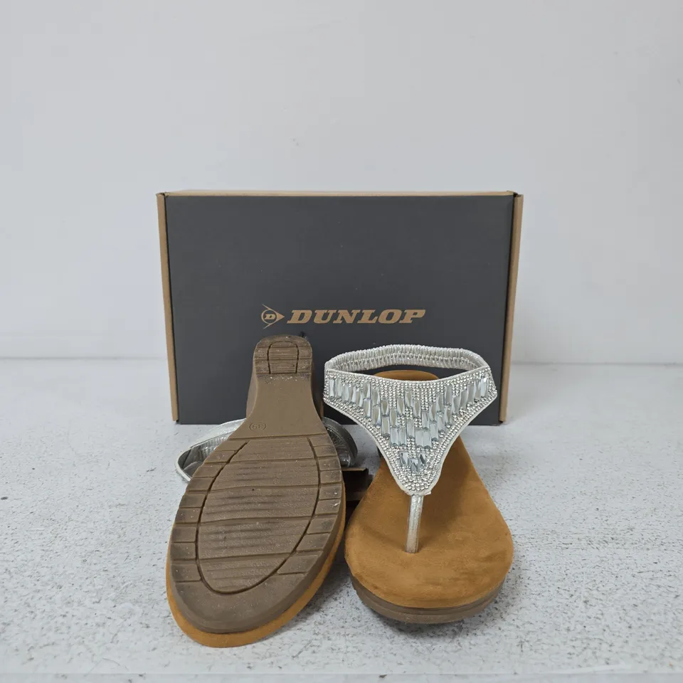 DUNLOP ABIGAIL DLP168 SILVER SANDALS – UK 6