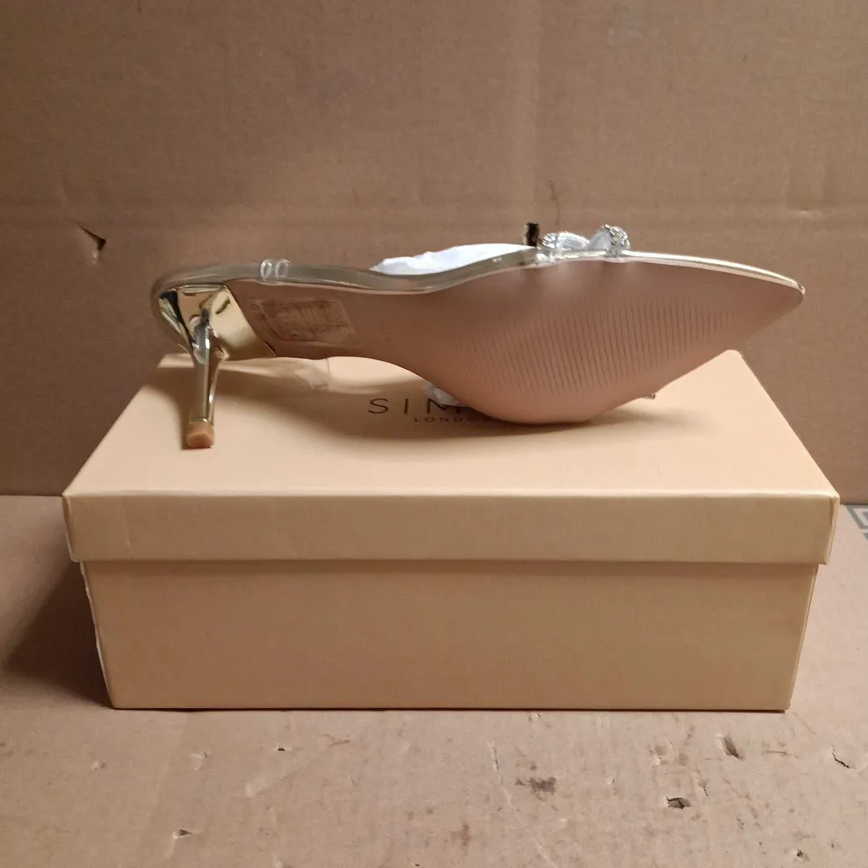 SIMMI LONDON JEREZ-7 JILL GOLD MIRROR SANDALS - UK 7 