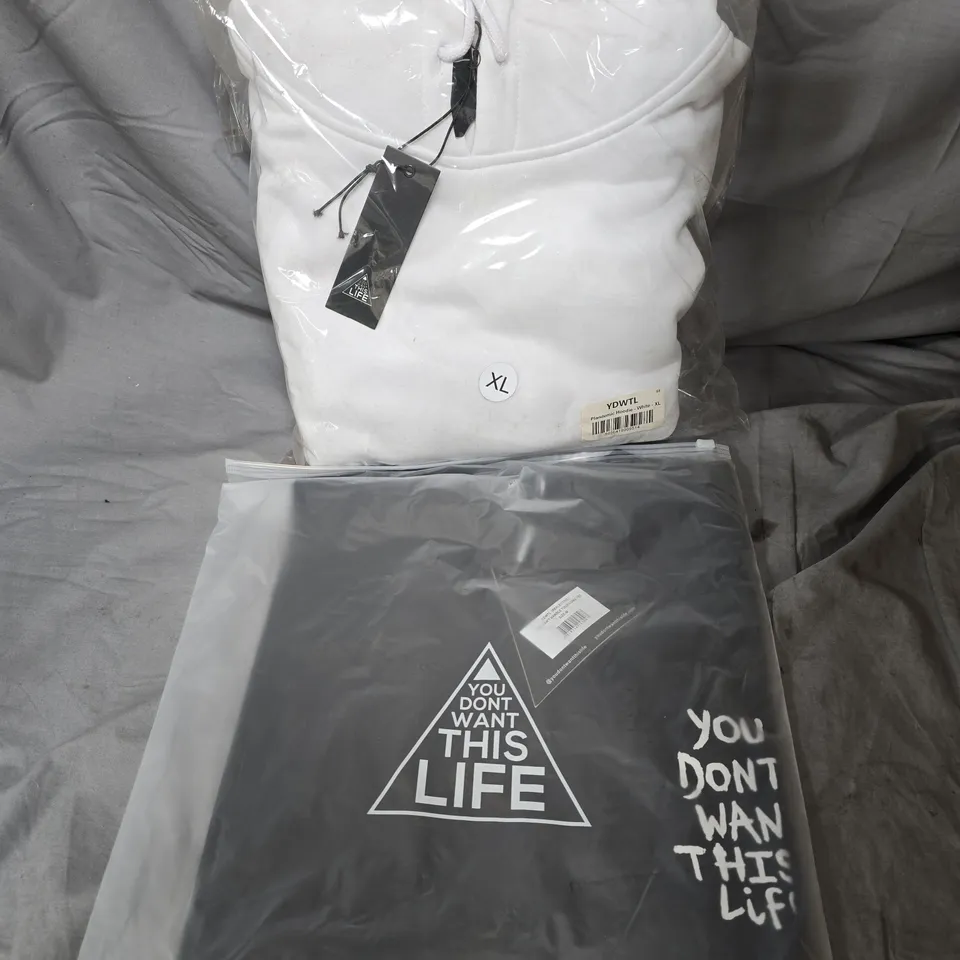 APPROXIMATELY 25 ASSORTED YOU DONT WANT THIS LIFE BRANDED CLOTHING PRODUCTS 